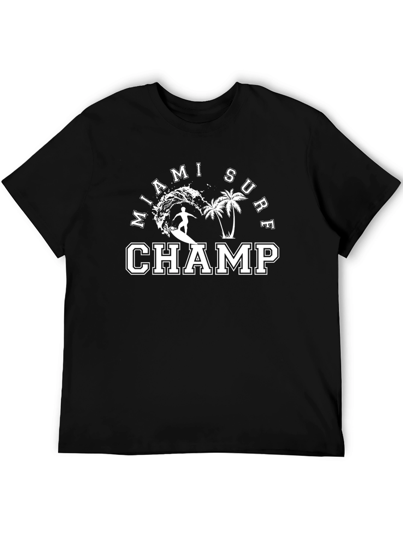 Miami Surf Champ Graphic Tee - Black