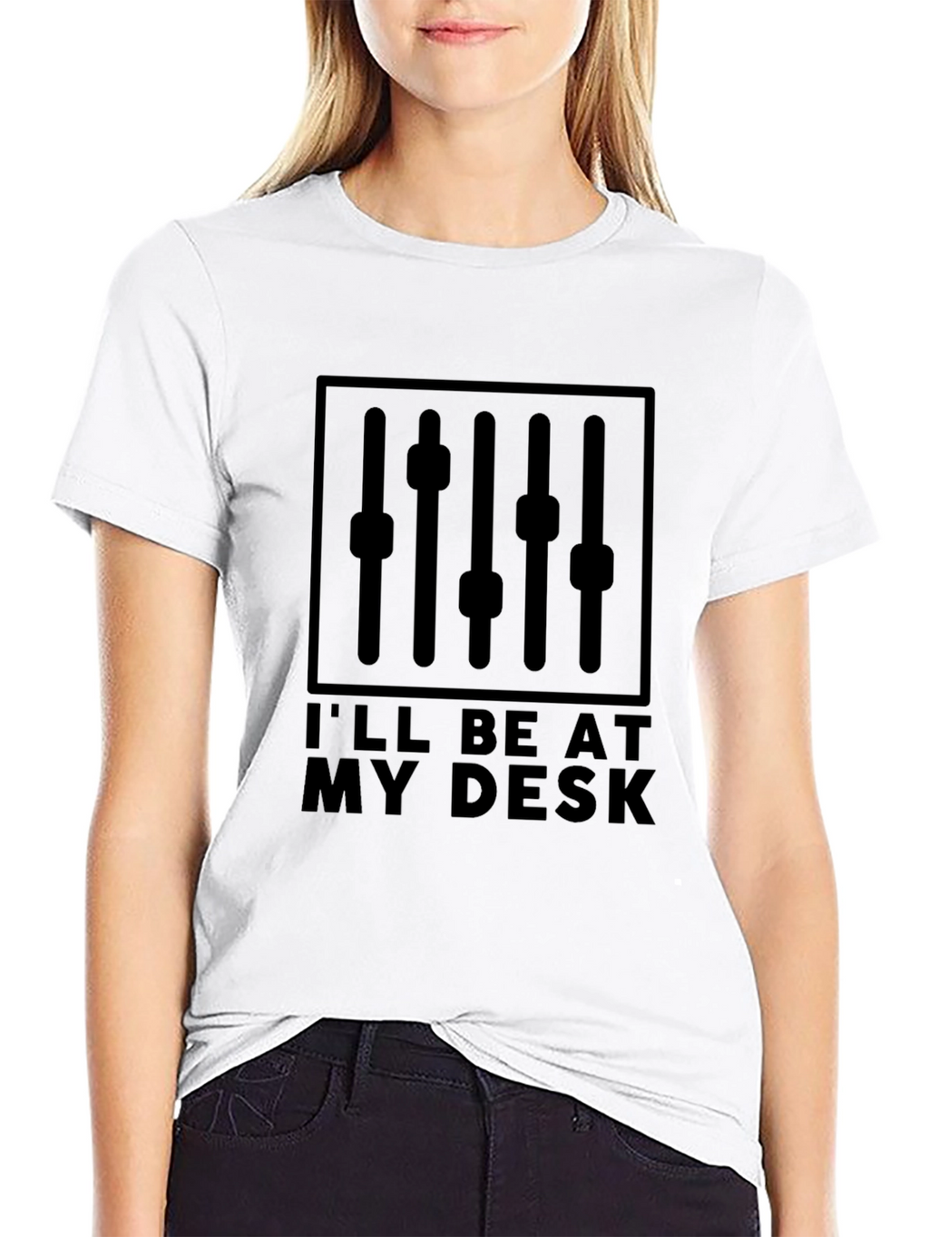 Ill Be At My Desk DJ Mixer Graphic T-Shirt