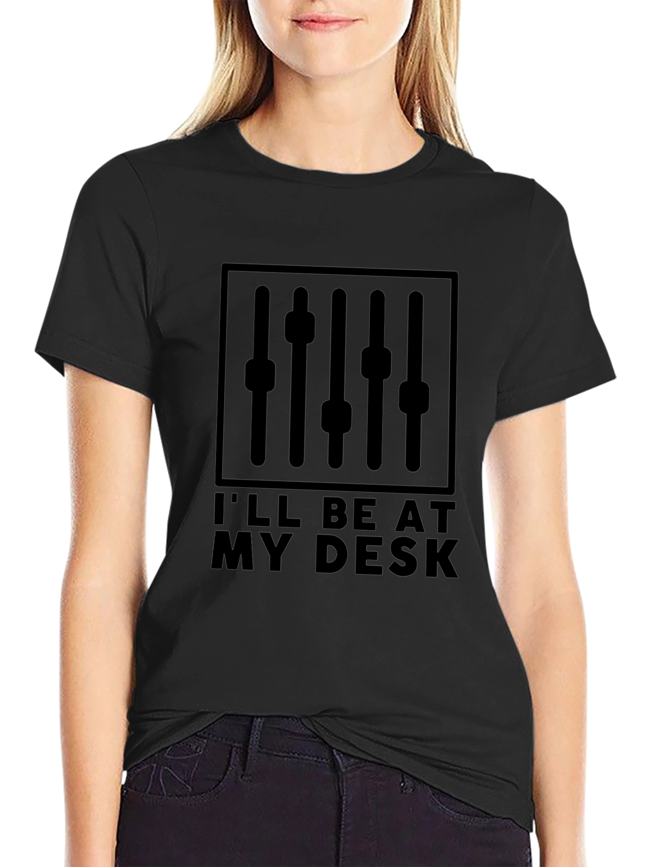 Ill Be At My Desk DJ Mixer Graphic T-Shirt