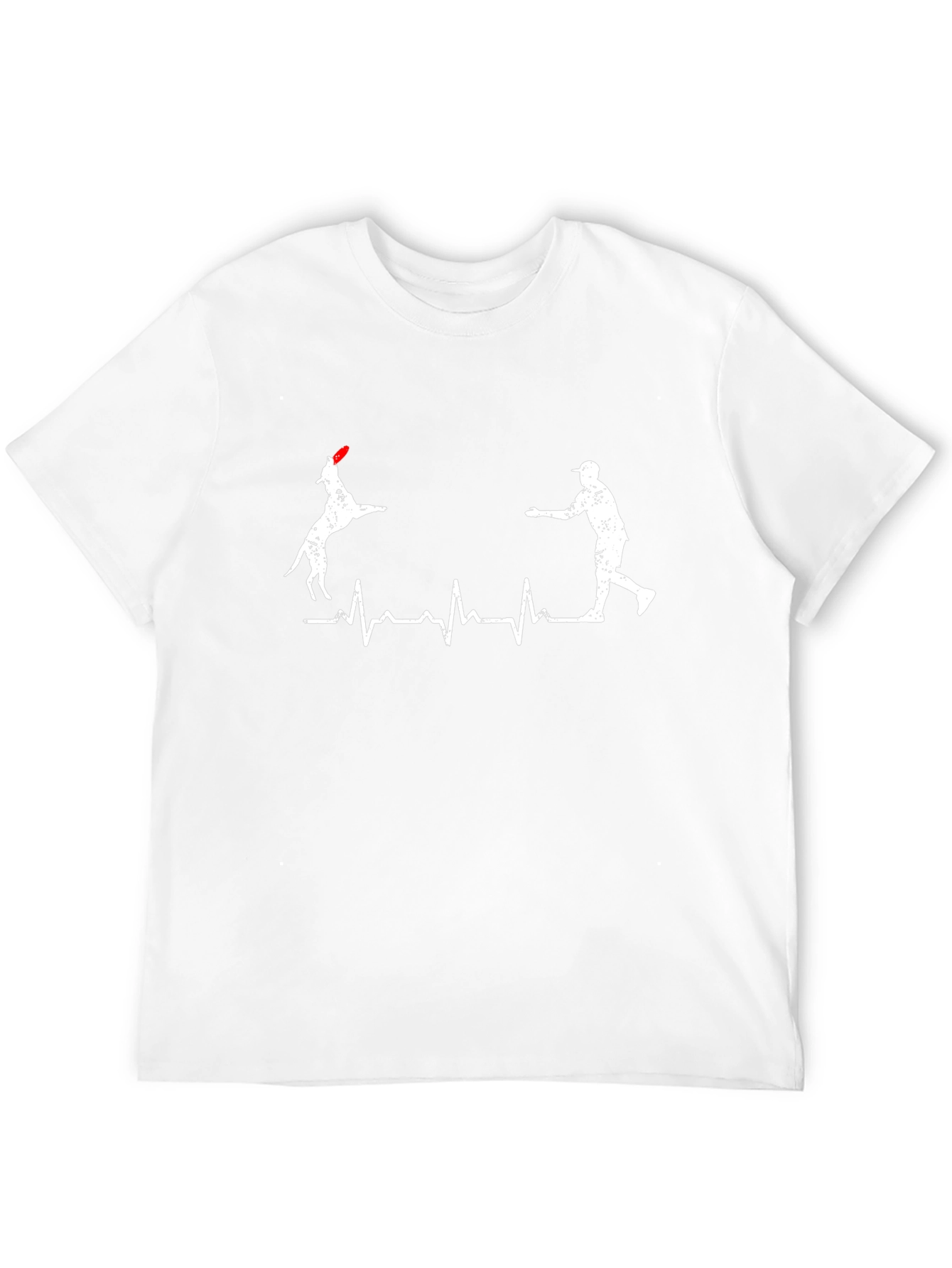 Dog Frisbee Heartbeat Graphic Tee
