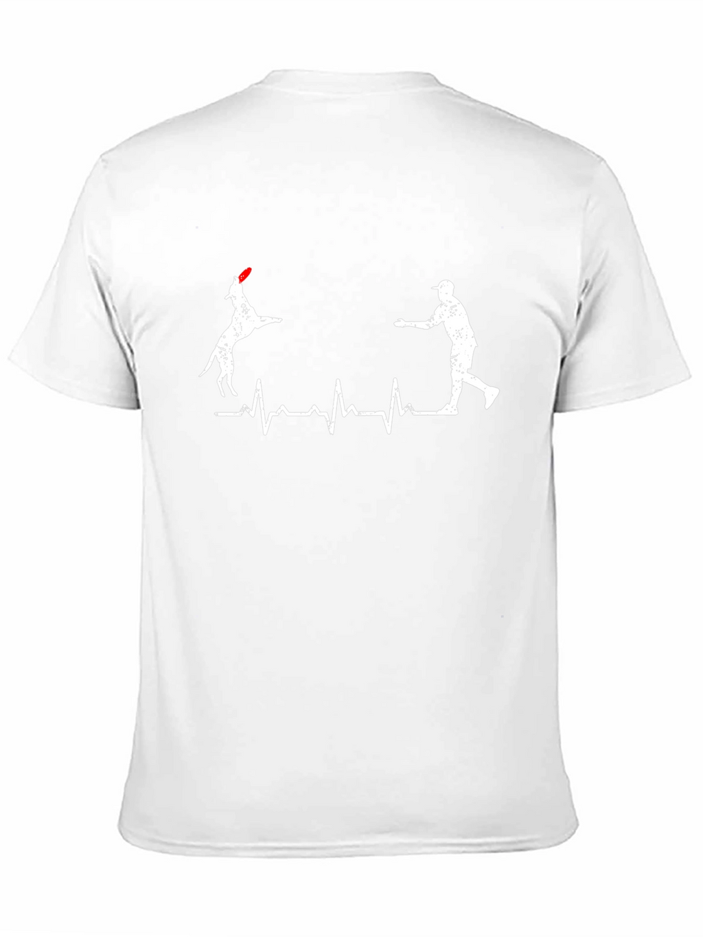 Dog Frisbee Heartbeat Graphic Tee