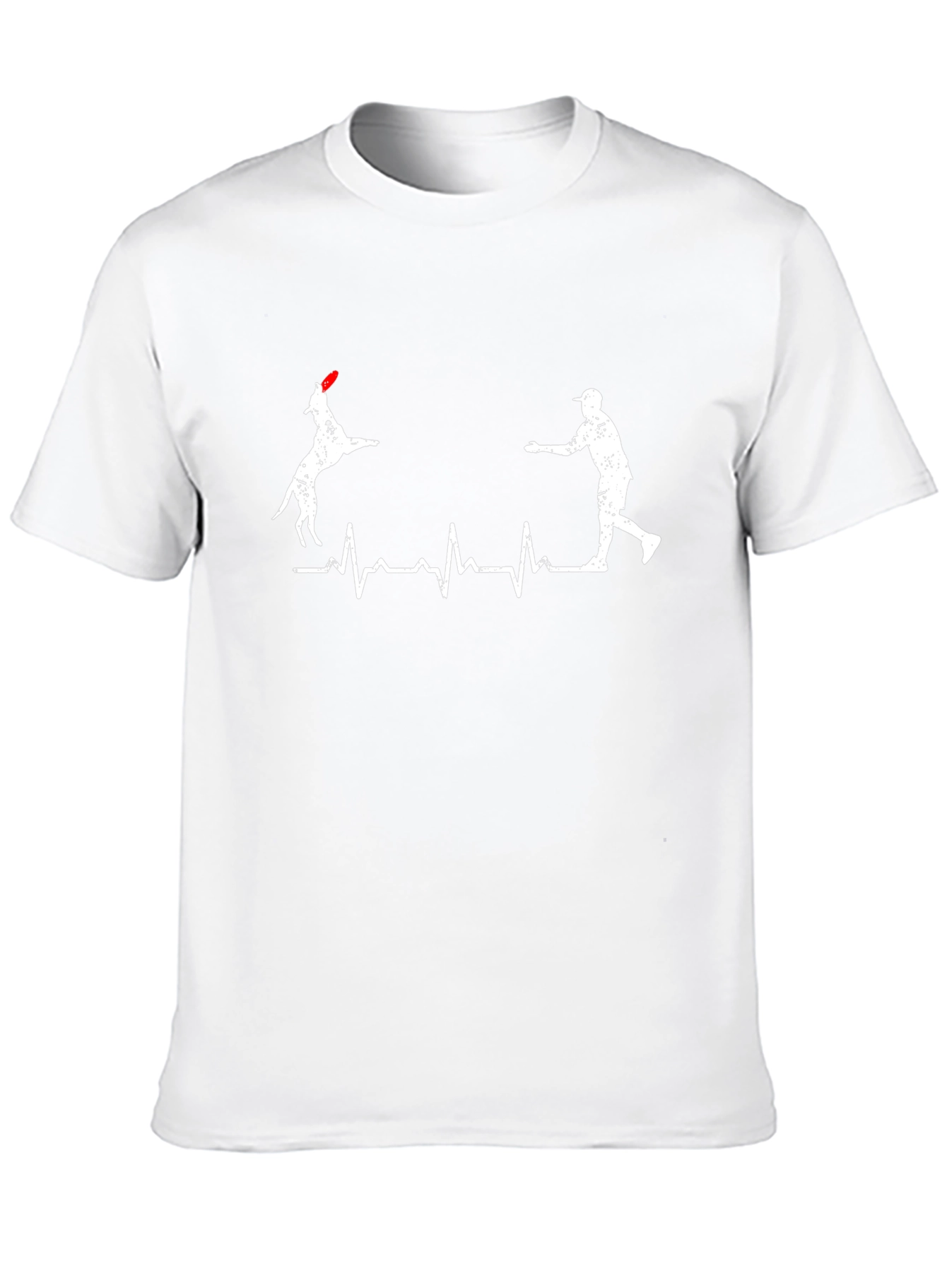 Dog Frisbee Heartbeat Graphic Tee
