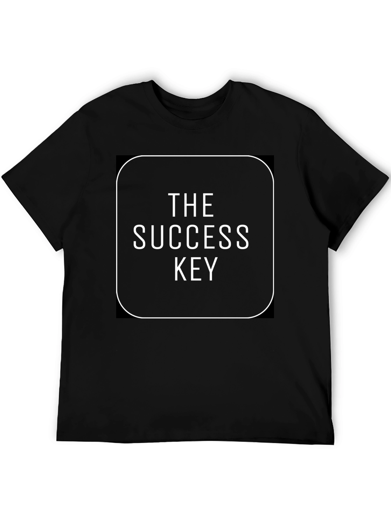 The Success Key Graphic T-Shirt - Stylish Black Tee