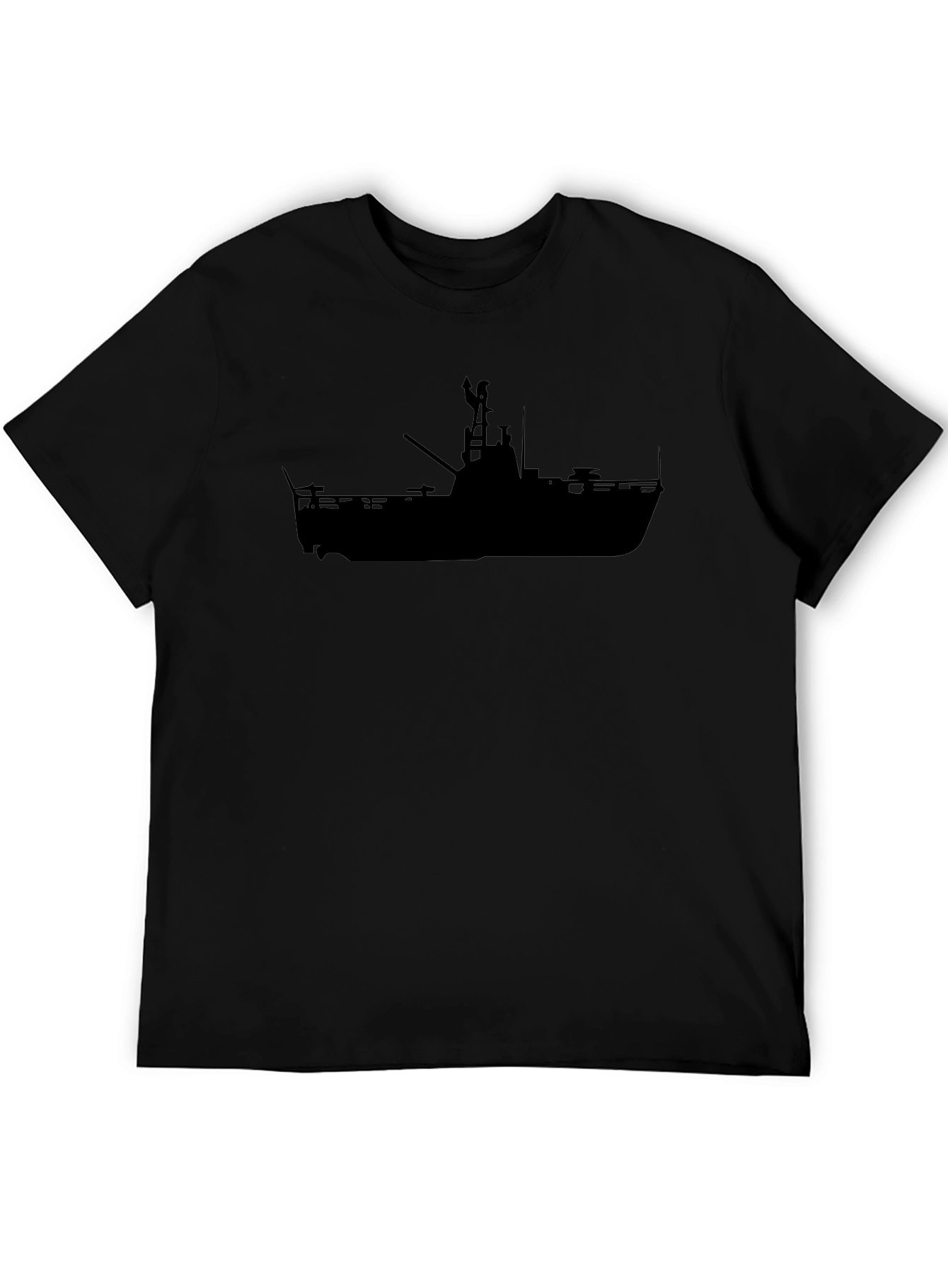Silhouette Boat Graphic Tee - Black