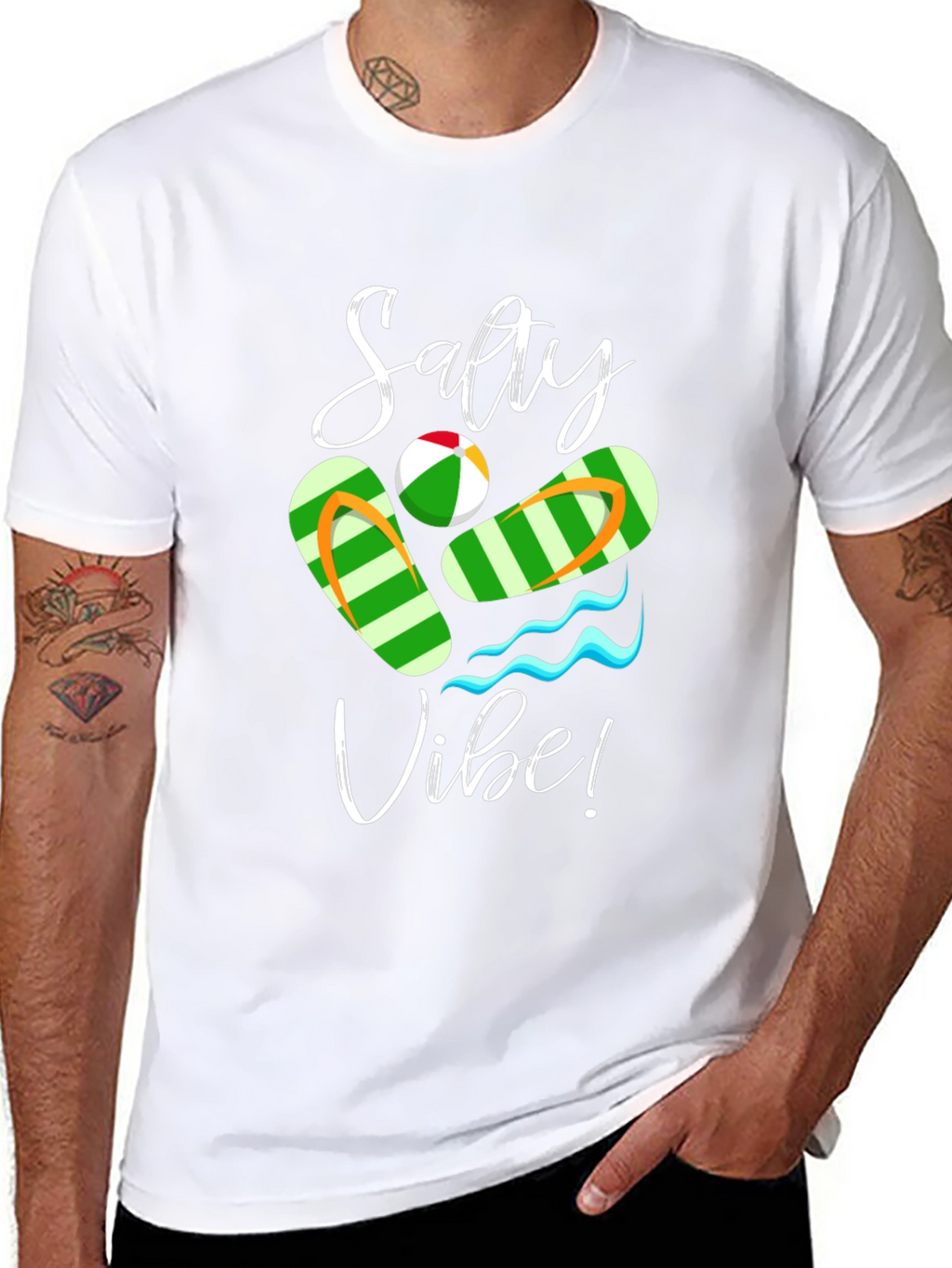 Salty Vibe Black Graphic Tee