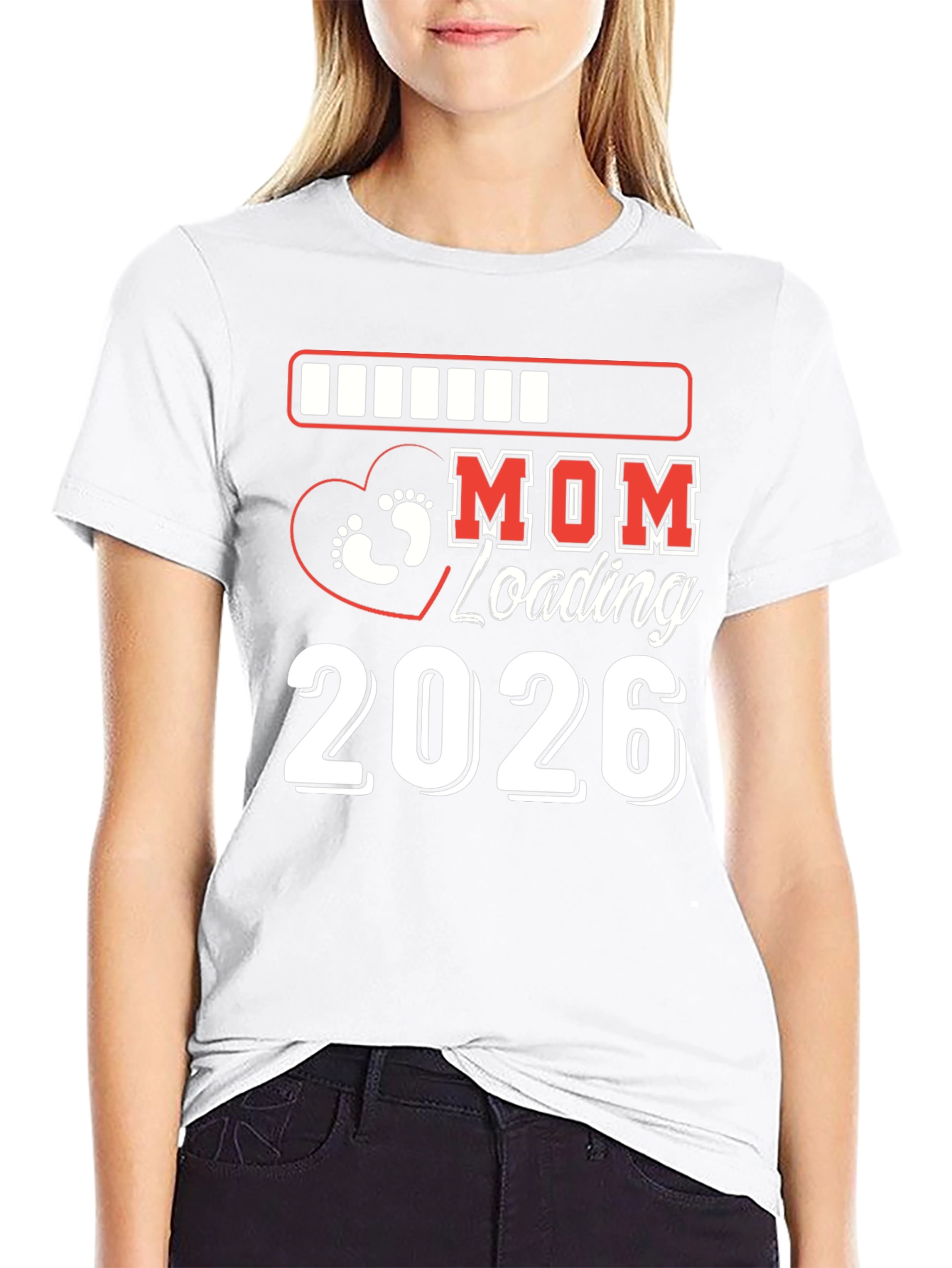 Mom Loading 2026 T-Shirt Pregnancy Announcement