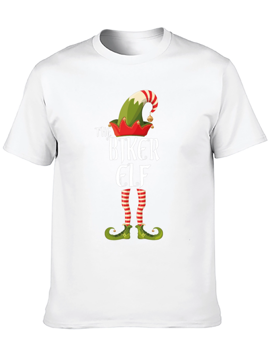 The Biker Elf T-Shirt - Holiday Novelty Tee