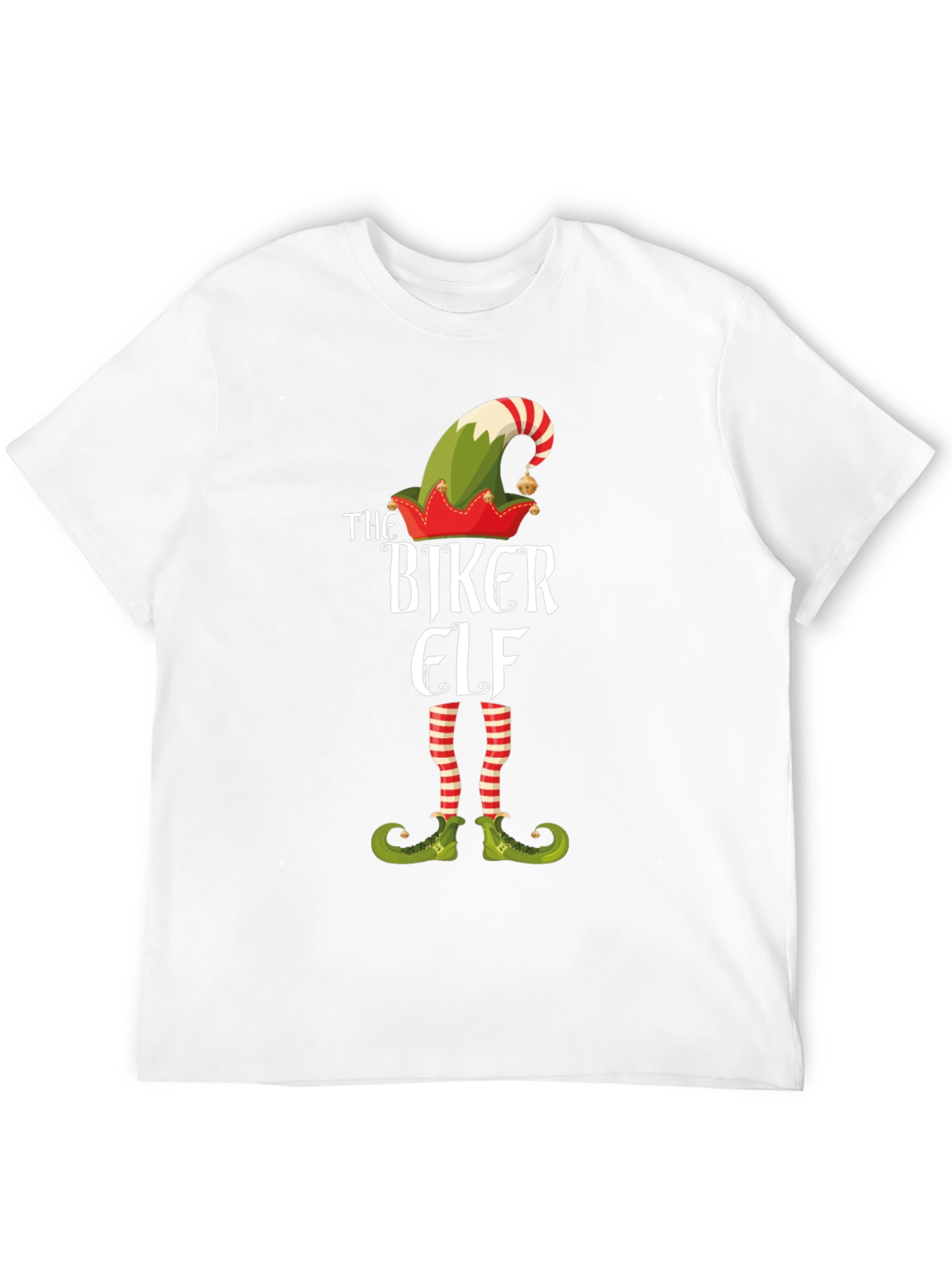 The Biker Elf T-Shirt - Holiday Novelty Tee