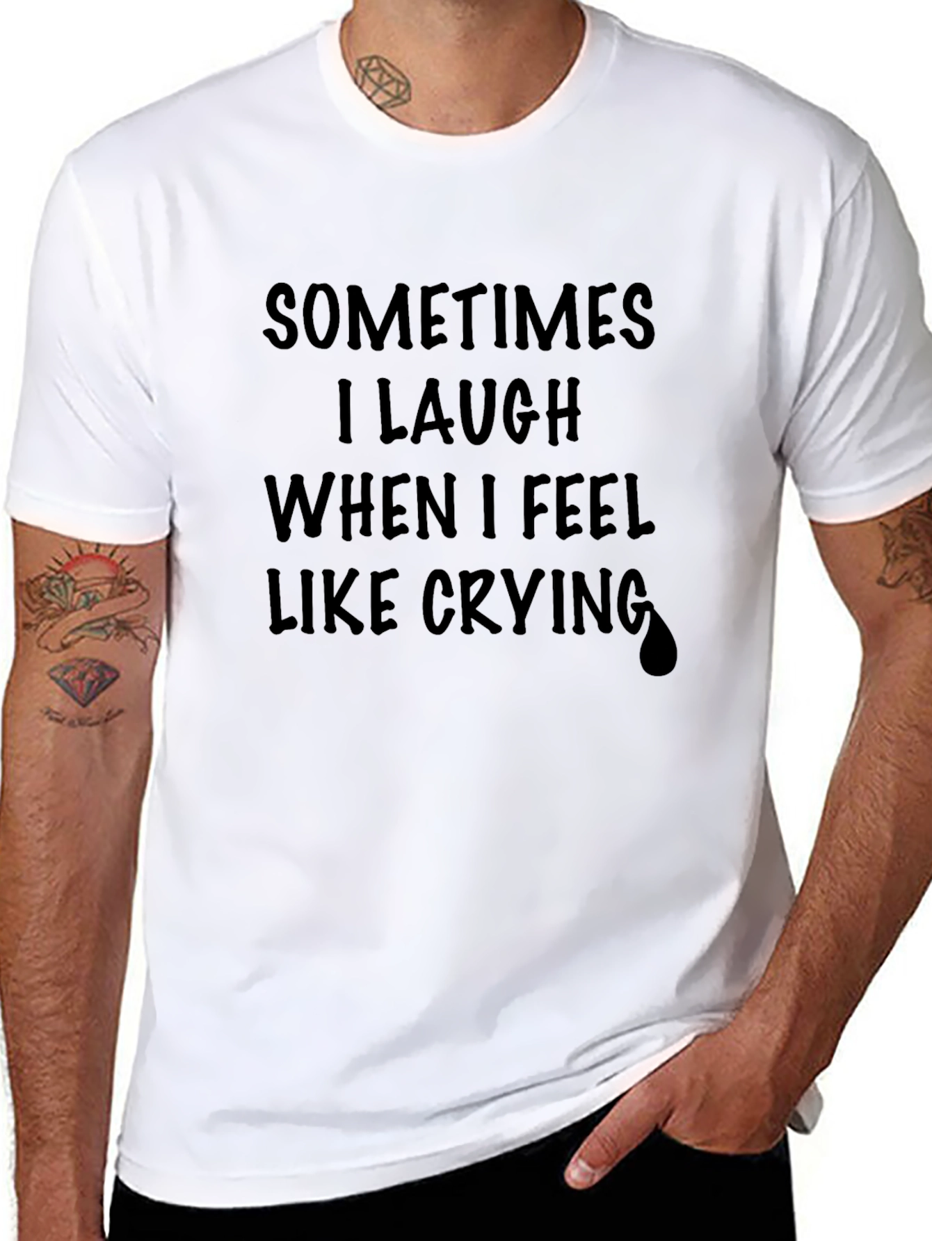 Sometimes I Laugh T-Shirt - Unisex Black Graphic Tee