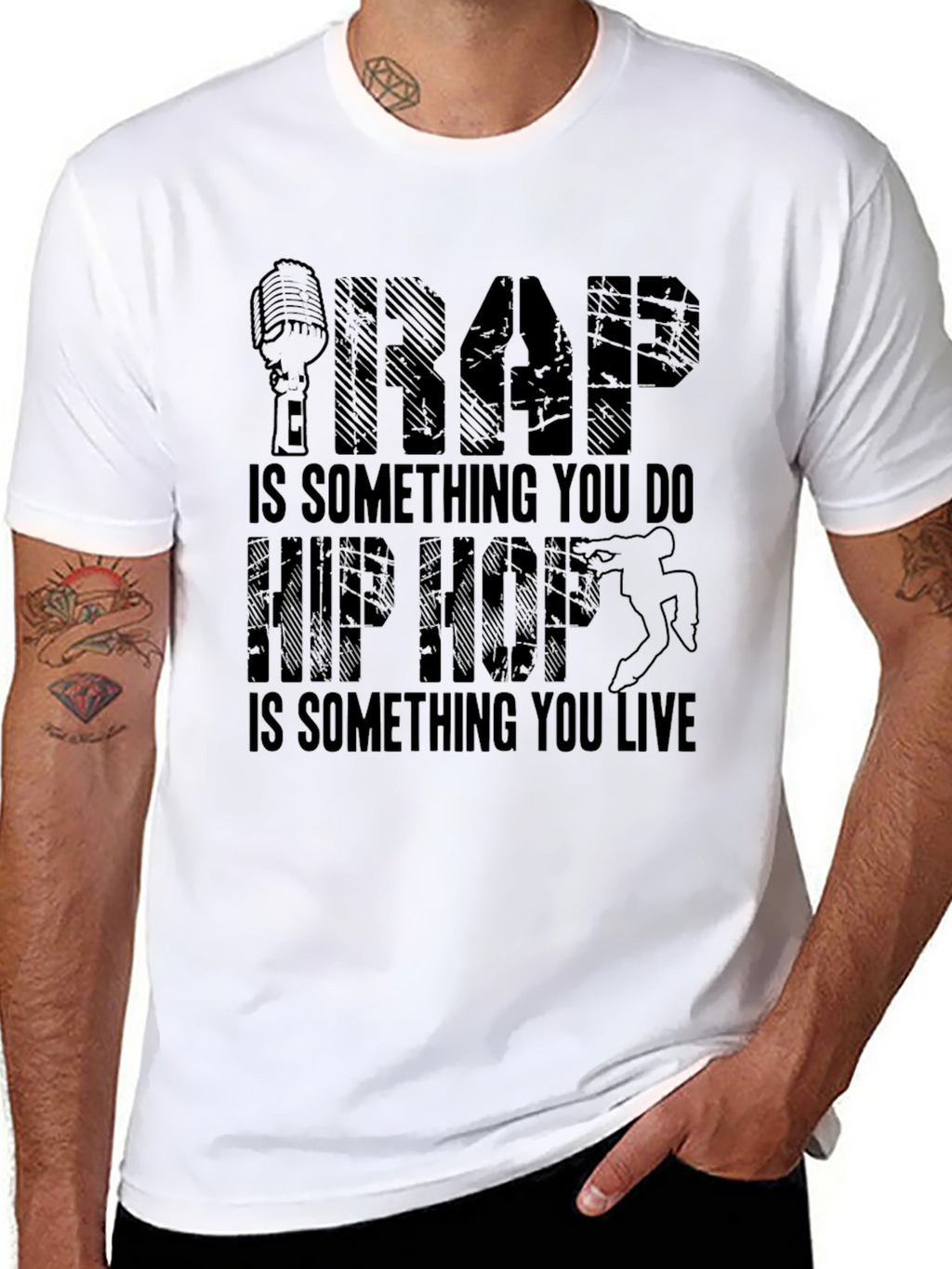 Trap vs Hip Hop Graphic T-Shirt