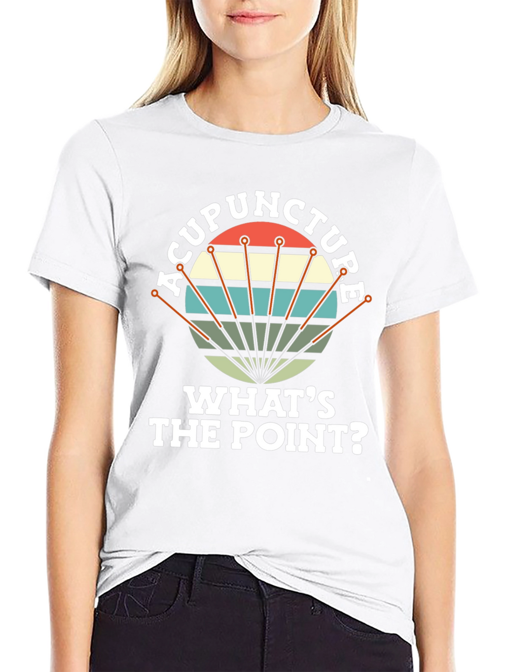 Acupuncture: Whats the Point? Mens Black T-Shirt