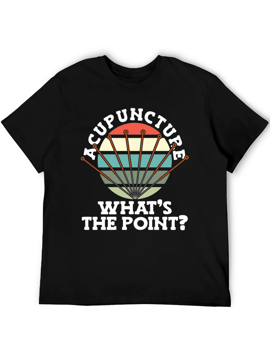 Acupuncture: Whats the Point? Mens Black T-Shirt