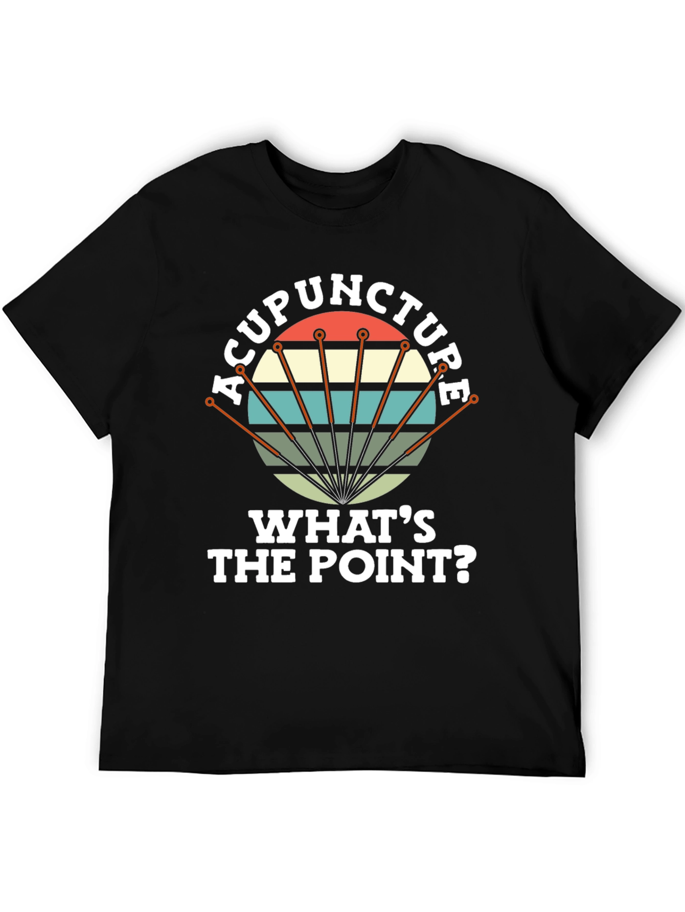 Acupuncture: Whats the Point? Mens Black T-Shirt