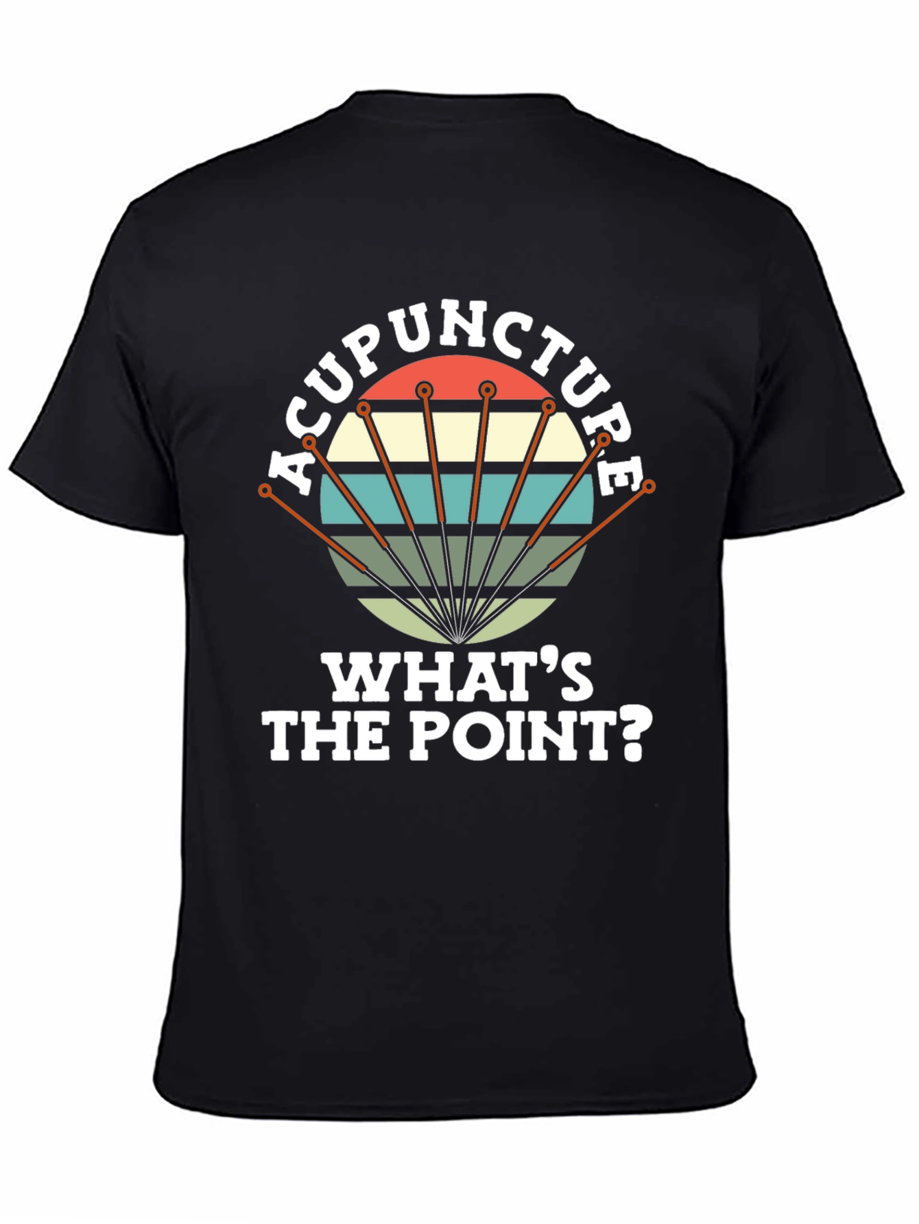 Acupuncture: Whats the Point? Mens Black T-Shirt