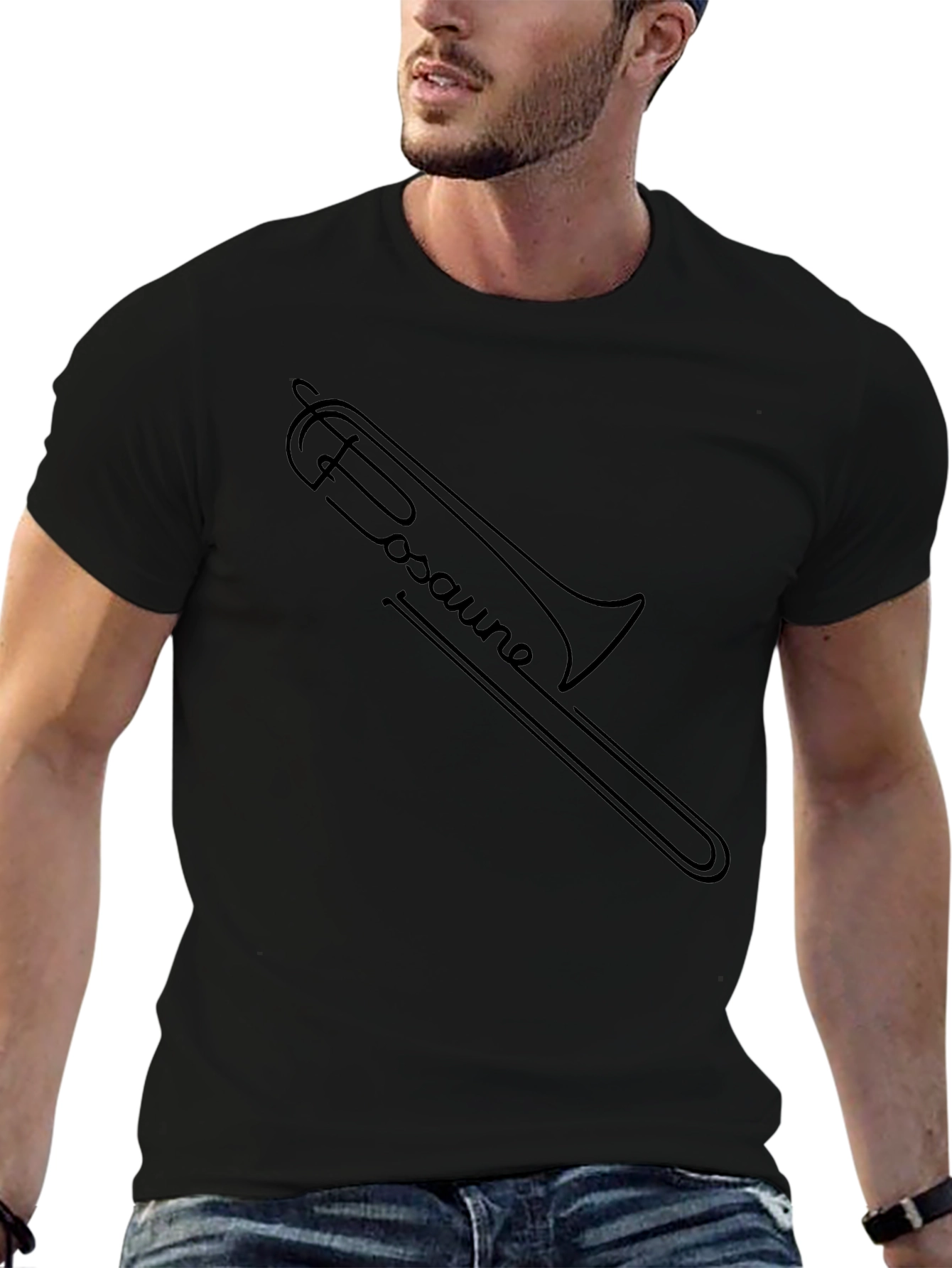 Trombone Music Shirt - Black