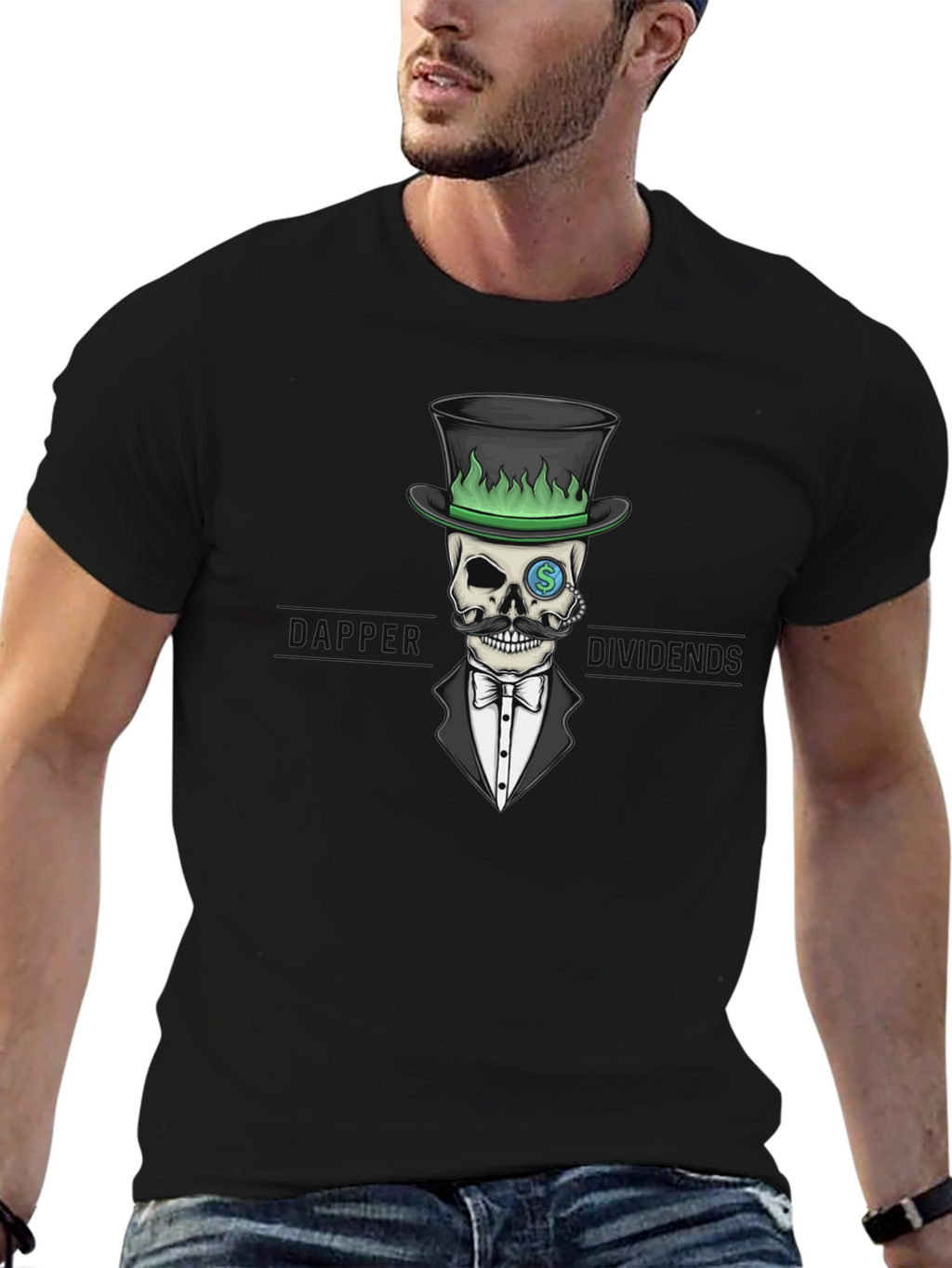 Skull Gentleman Black T-Shirt
