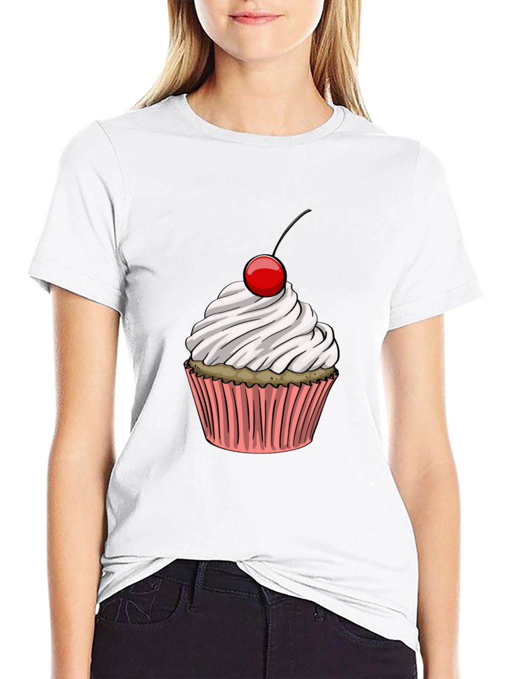 Cupcake Graphic Black T-Shirt
