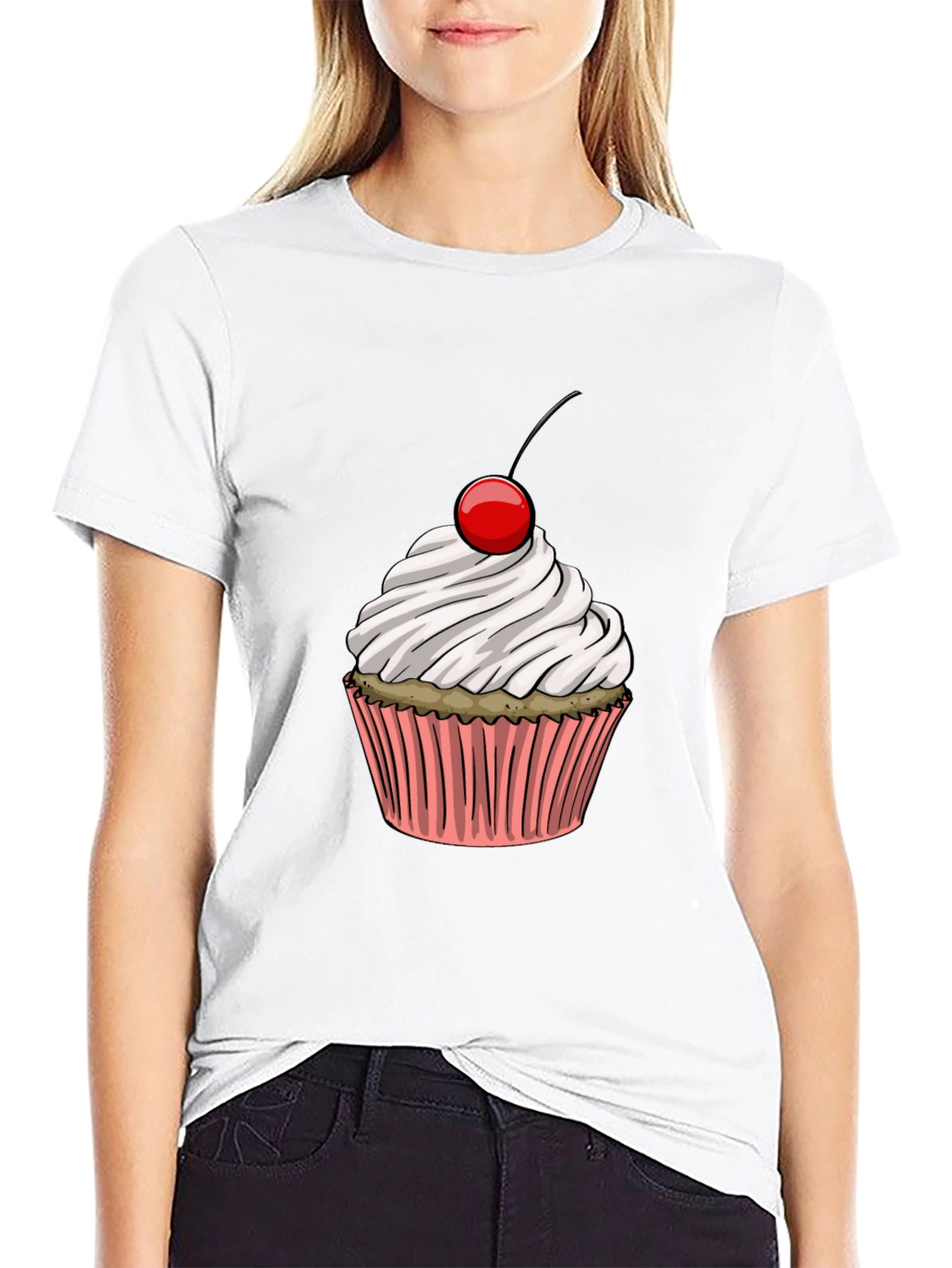 Cupcake Graphic Black T-Shirt