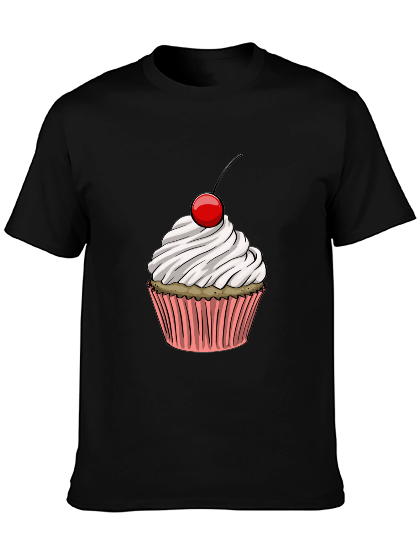 Cupcake Graphic Black T-Shirt