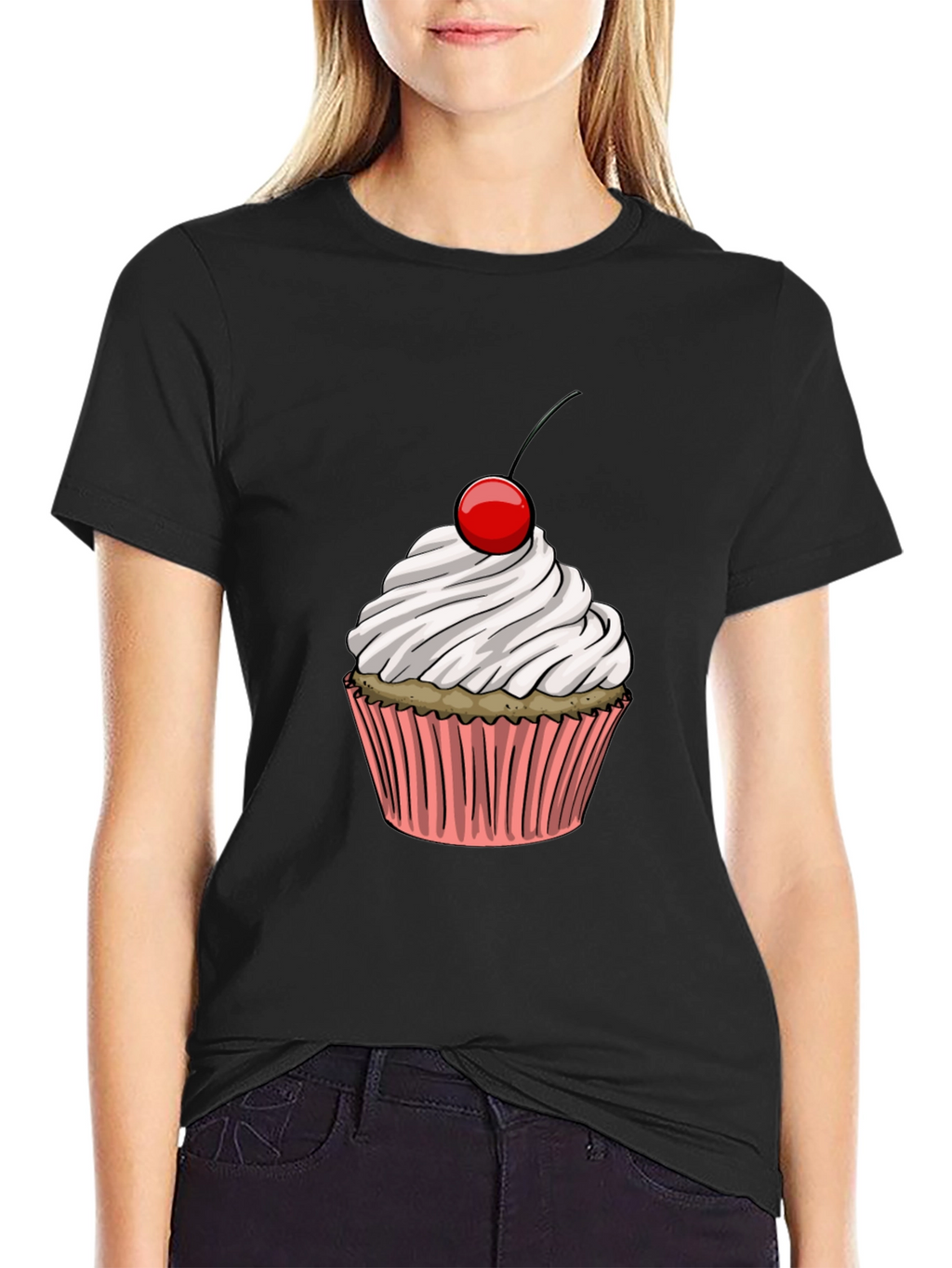 Cupcake Graphic Black T-Shirt