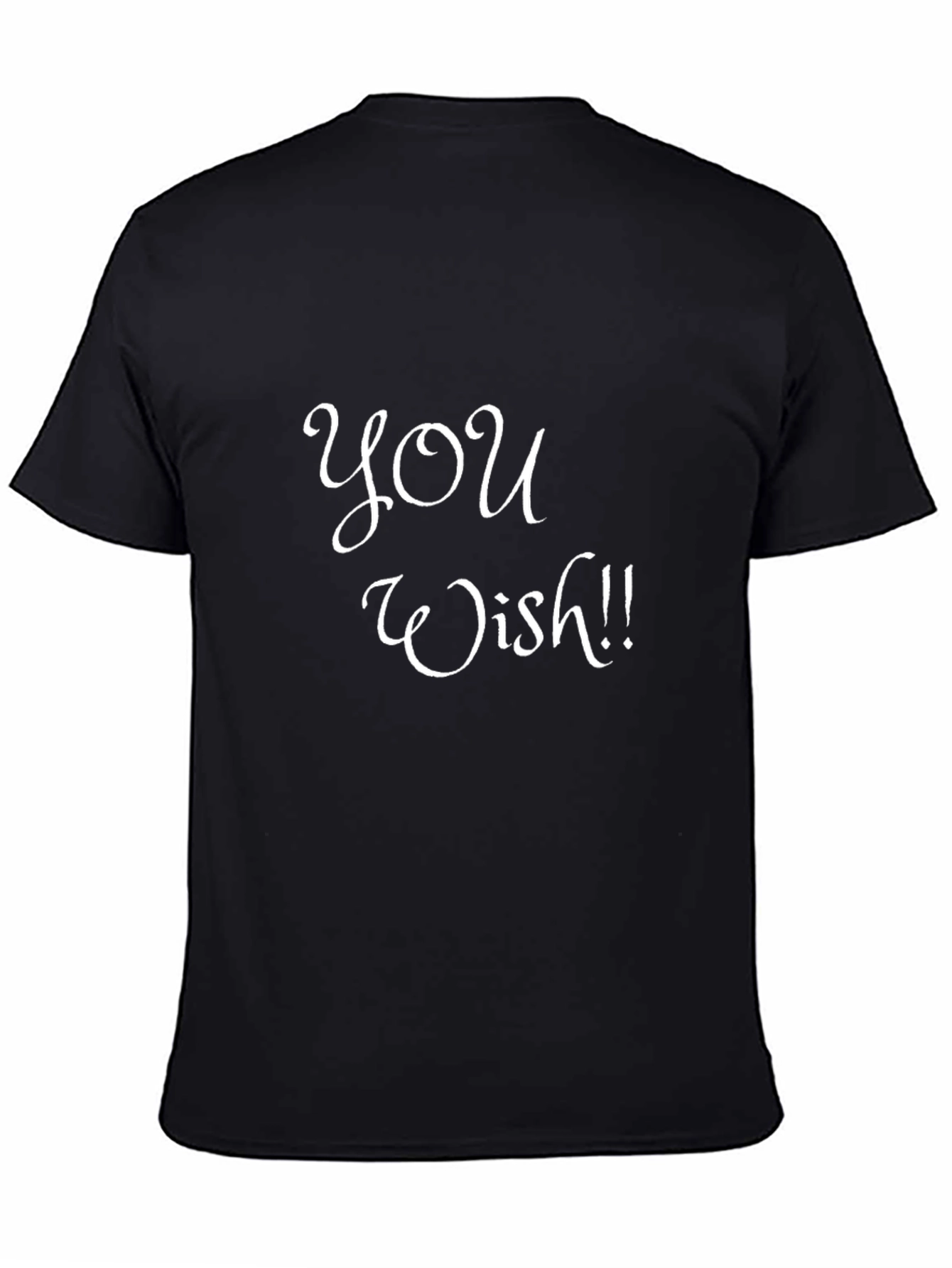 You Wish Graphic Tee - Mens Black Cotton T-Shirt