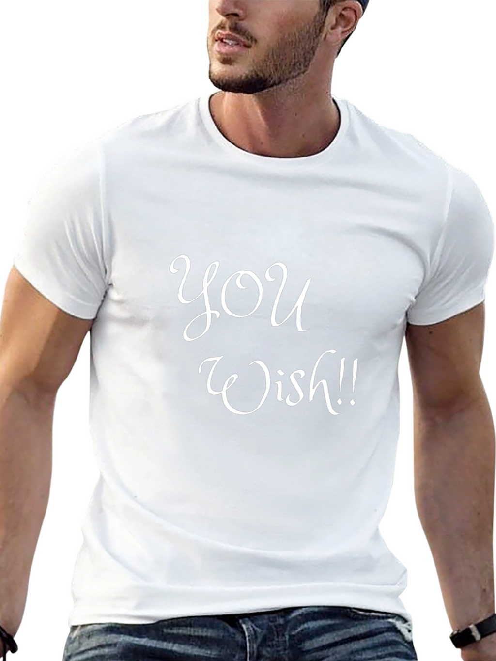 You Wish Graphic Tee - Mens Black Cotton T-Shirt
