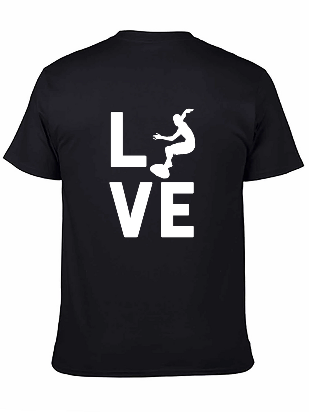 Skateboarding LOVE Graphic T-Shirt - Black Cotton Tee