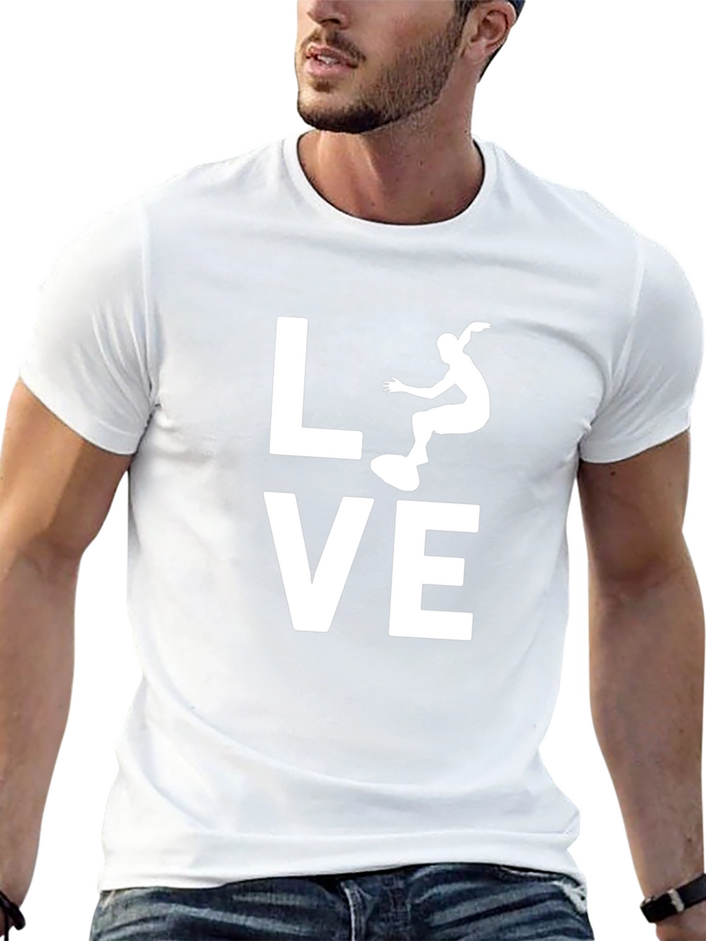 Skateboarding LOVE Graphic T-Shirt - Black Cotton Tee