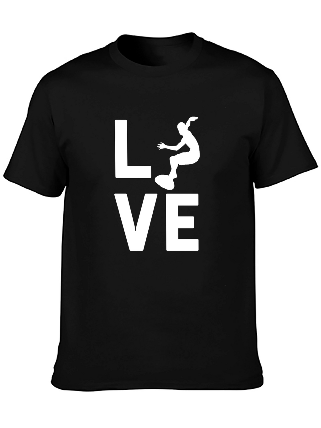 Skateboarding LOVE Graphic T-Shirt - Black Cotton Tee