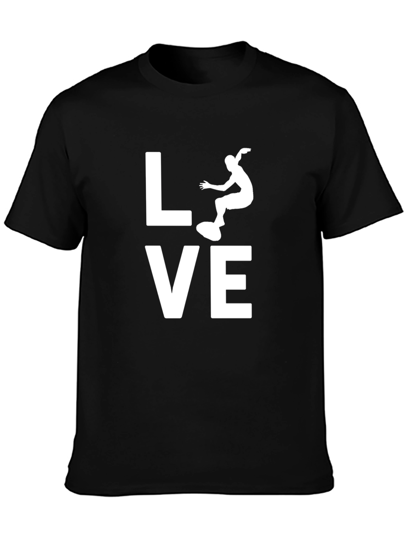 Skateboarding LOVE Graphic T-Shirt - Black Cotton Tee