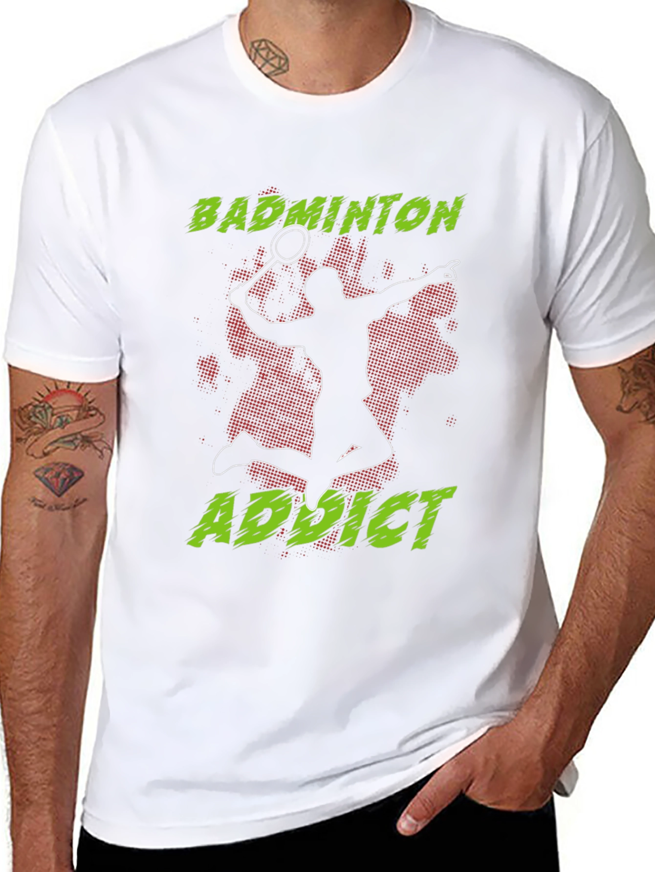 Badminton Addict T-Shirt - Sporty Graphic Tee