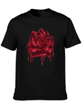 Bleeding Rose Graphic Tee - Mens Black T-Shirt