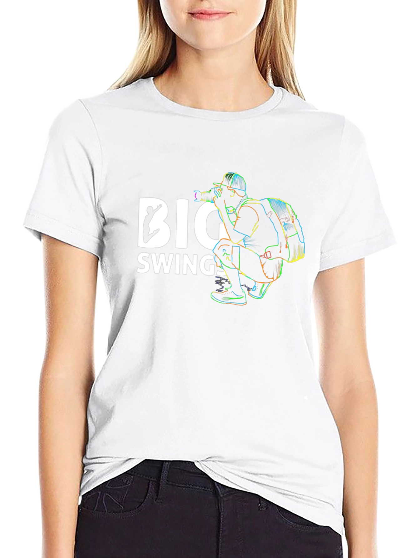 Big Swings Photographer Graphic Tee - Black