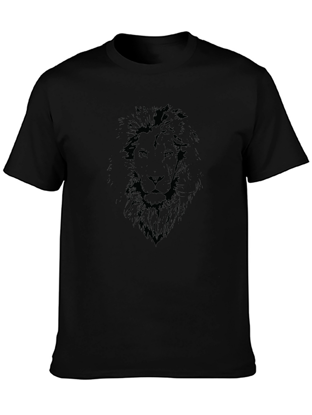 Lion Graphic Black T-Shirt - Mens Casual Wear