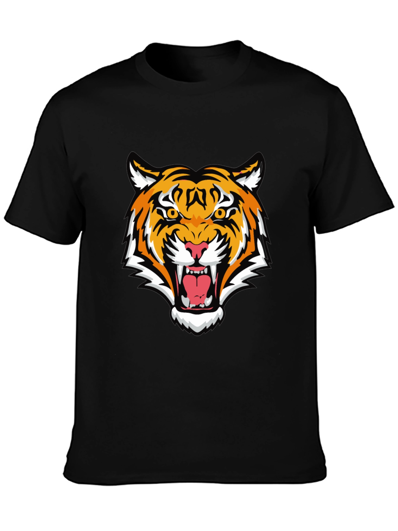 Tiger Graphic Black T-Shirt - Bold Animal Print