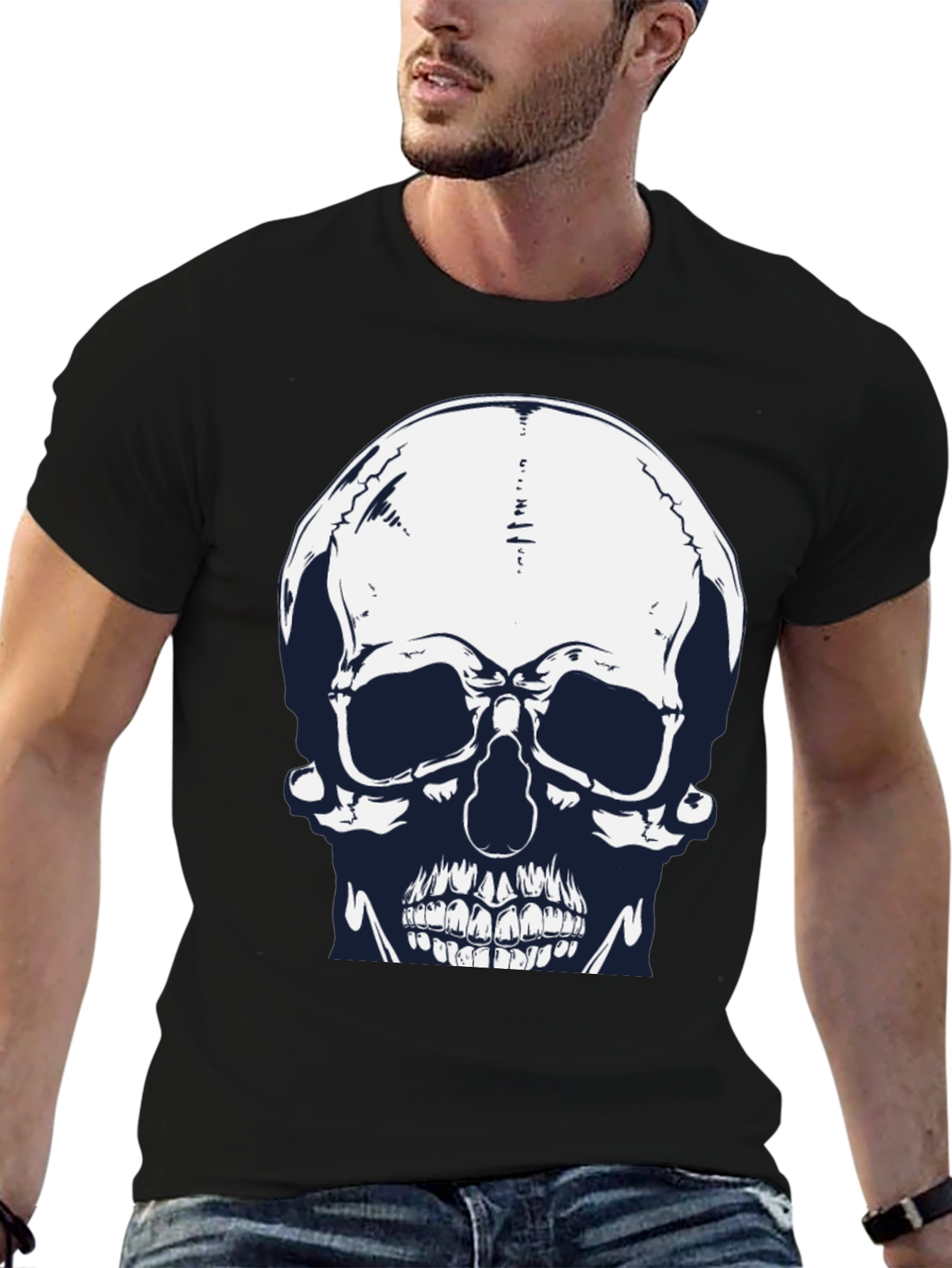 Skull Graphic Tee - Mens Black T-Shirt