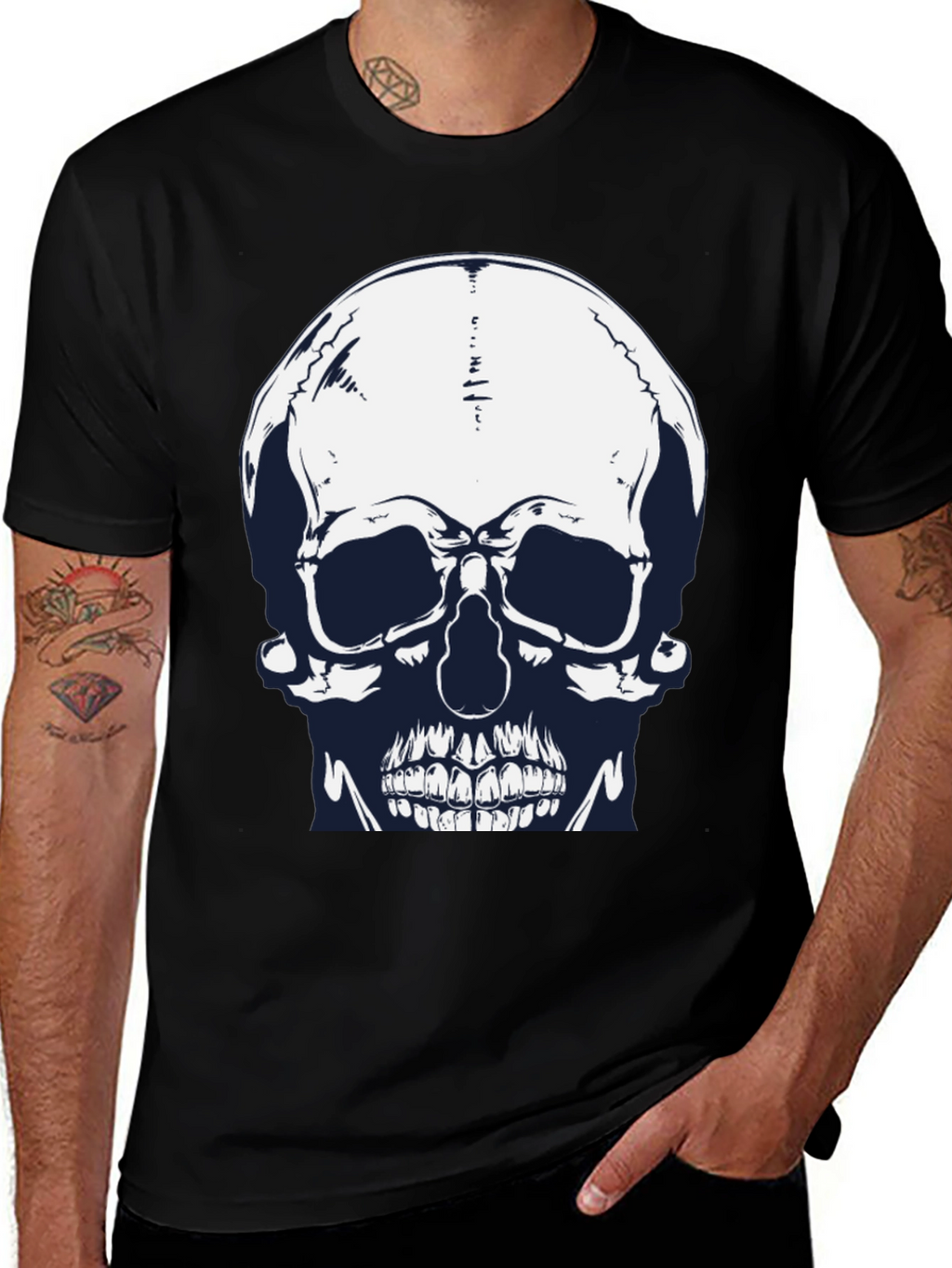 Skull Graphic Tee - Mens Black T-Shirt