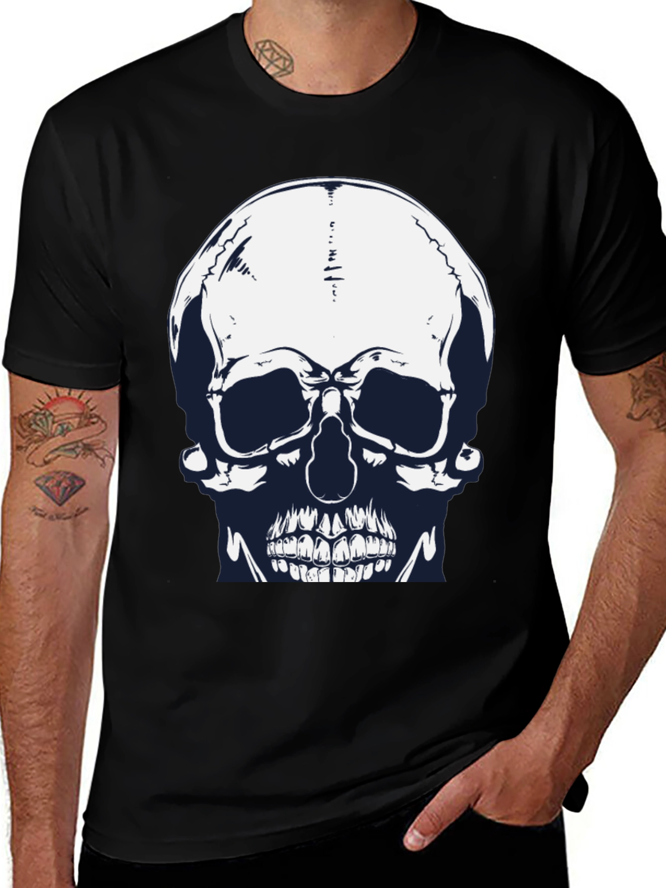 Skull Graphic Tee - Mens Black T-Shirt