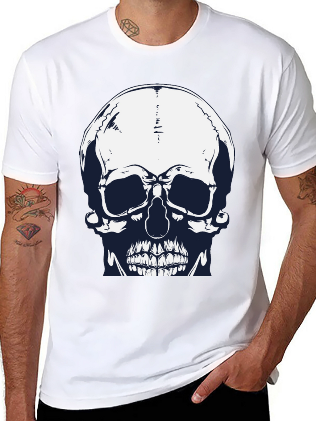 Skull Graphic Tee - Mens Black T-Shirt