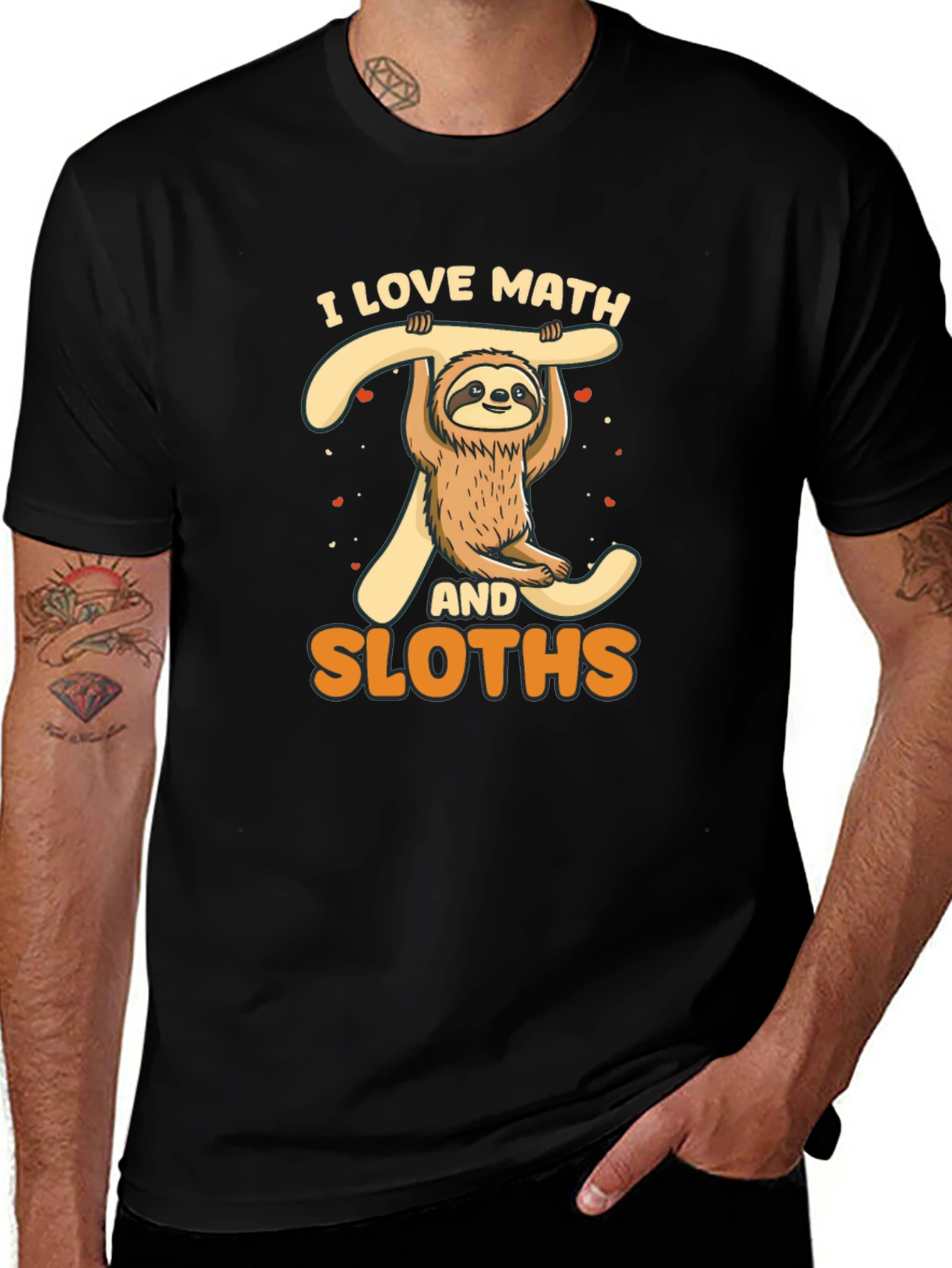 I Love Math and Sloths T-Shirt