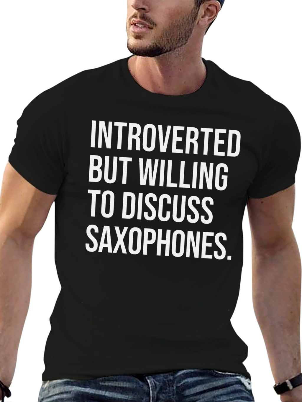 Introverted Saxophone T-Shirt - Funny Musician Tee