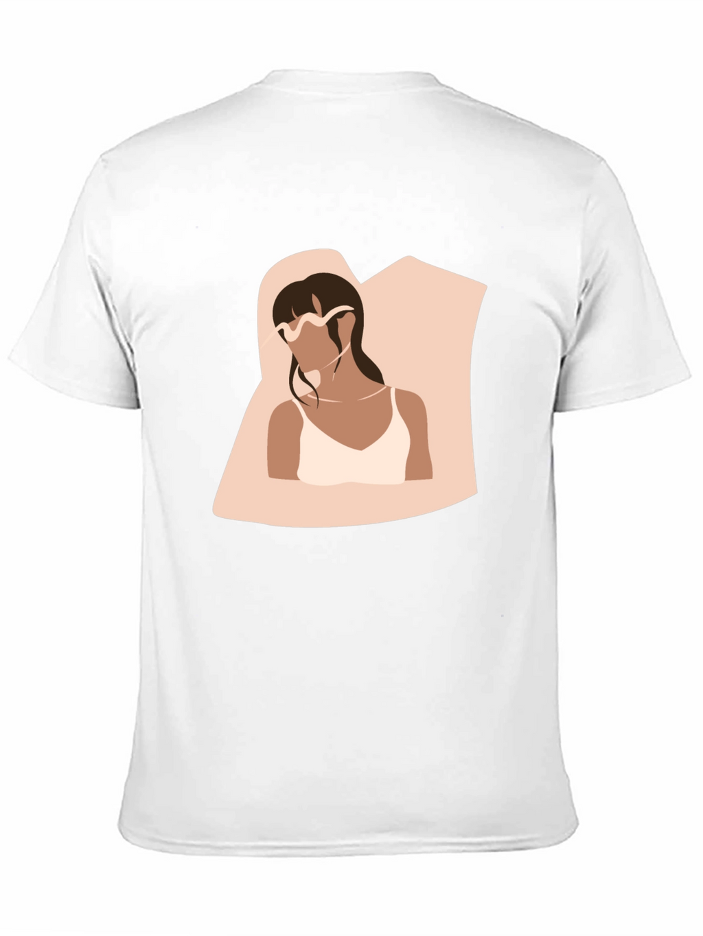 Minimalist Woman Portrait Black T-Shirt