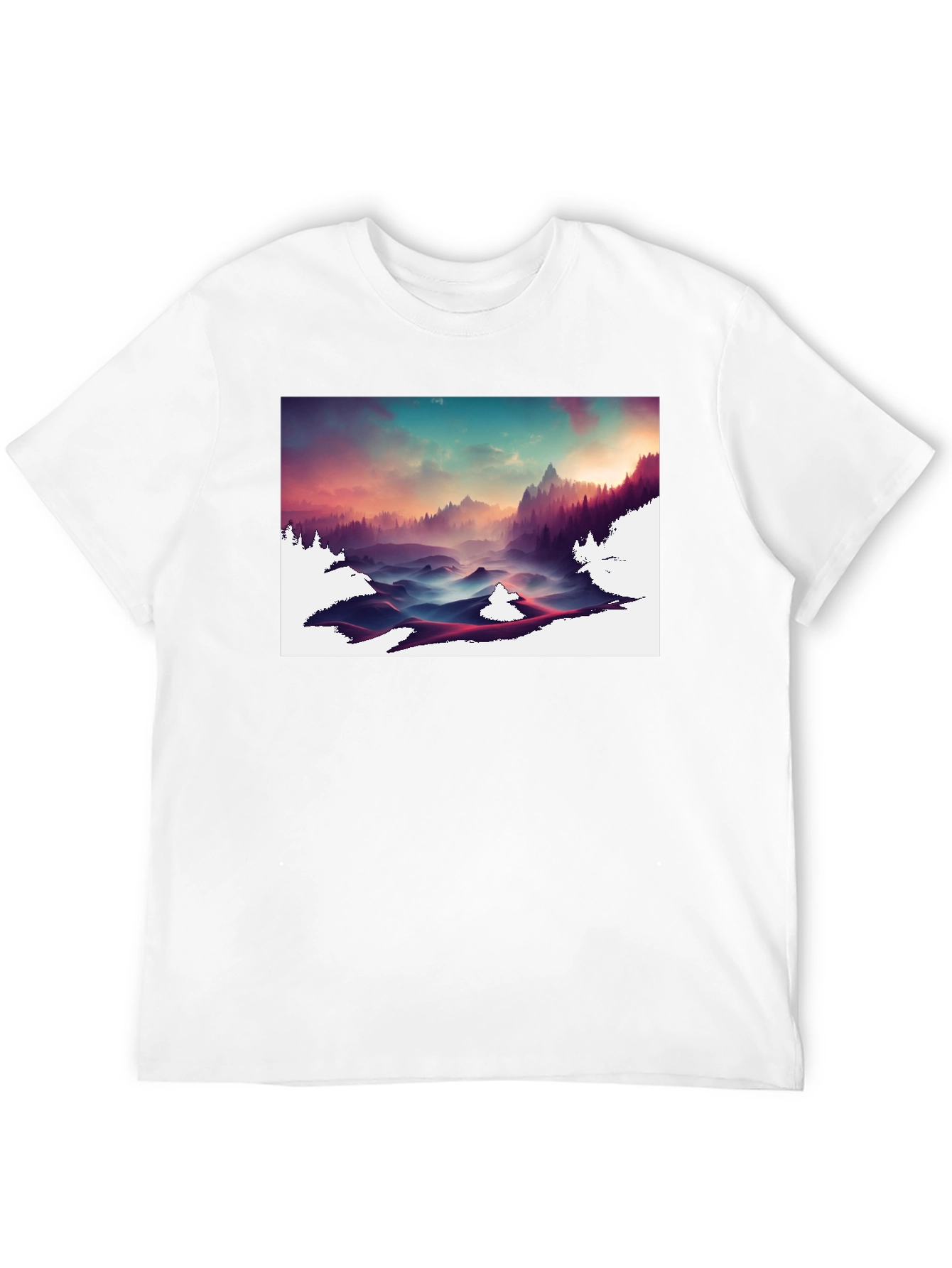 Mountain Vista Graphic Tee - Soft Black Cotton