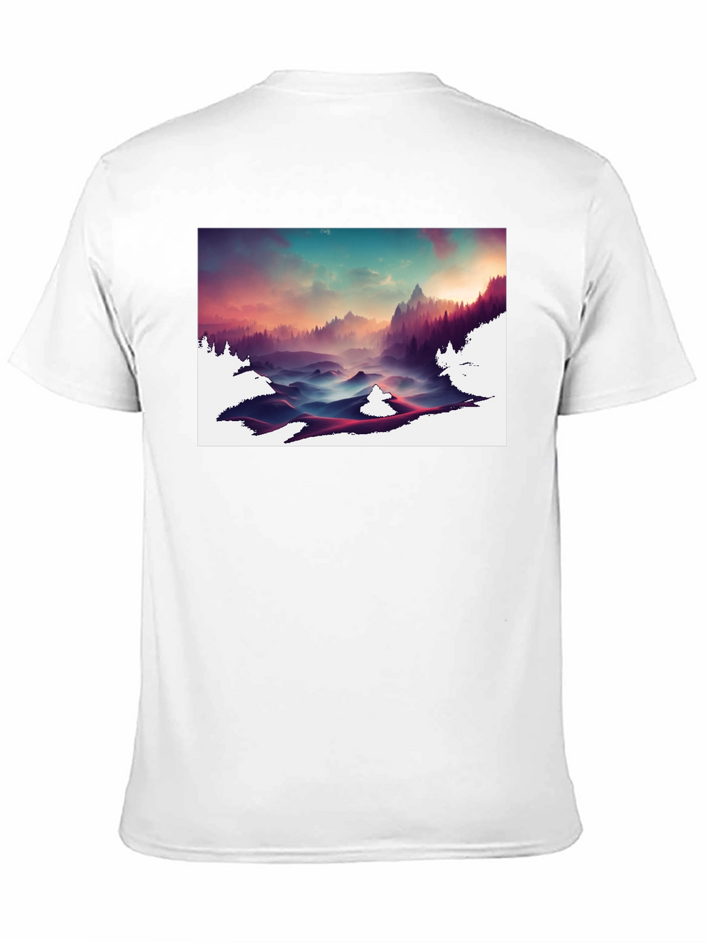 Mountain Vista Graphic Tee - Soft Black Cotton
