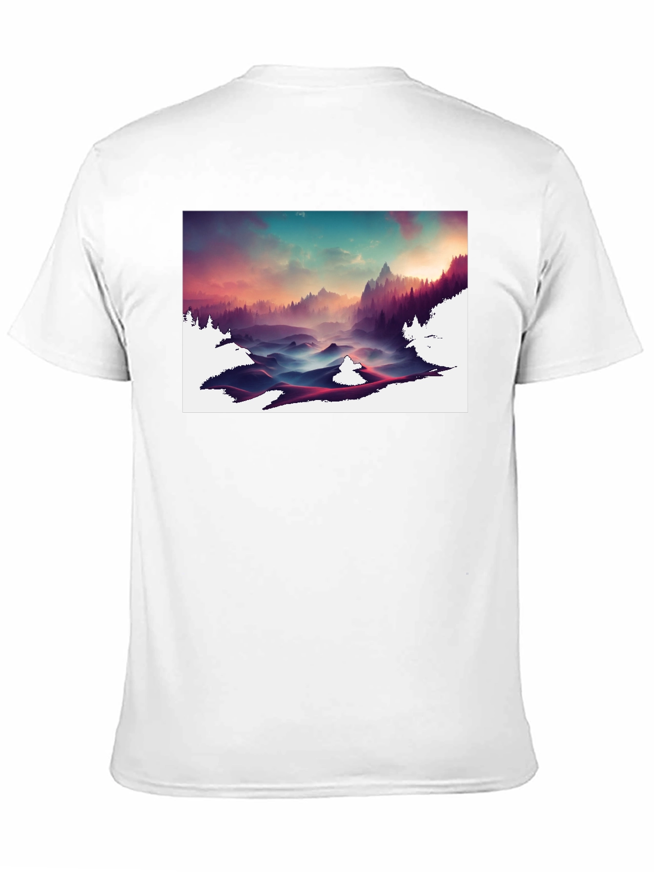 Mountain Vista Graphic Tee - Soft Black Cotton