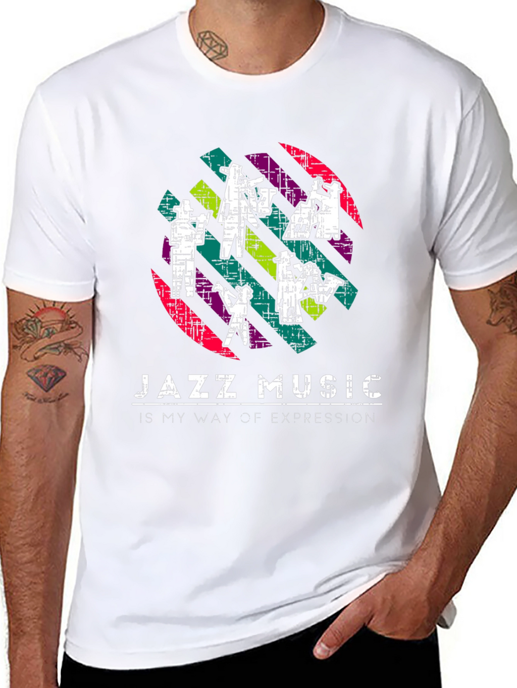 Retro Jazz Music Graphic T-Shirt