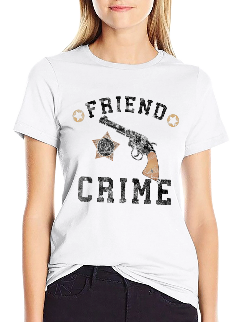 Friend In Crime T-Shirt - Gun Graphic Tee