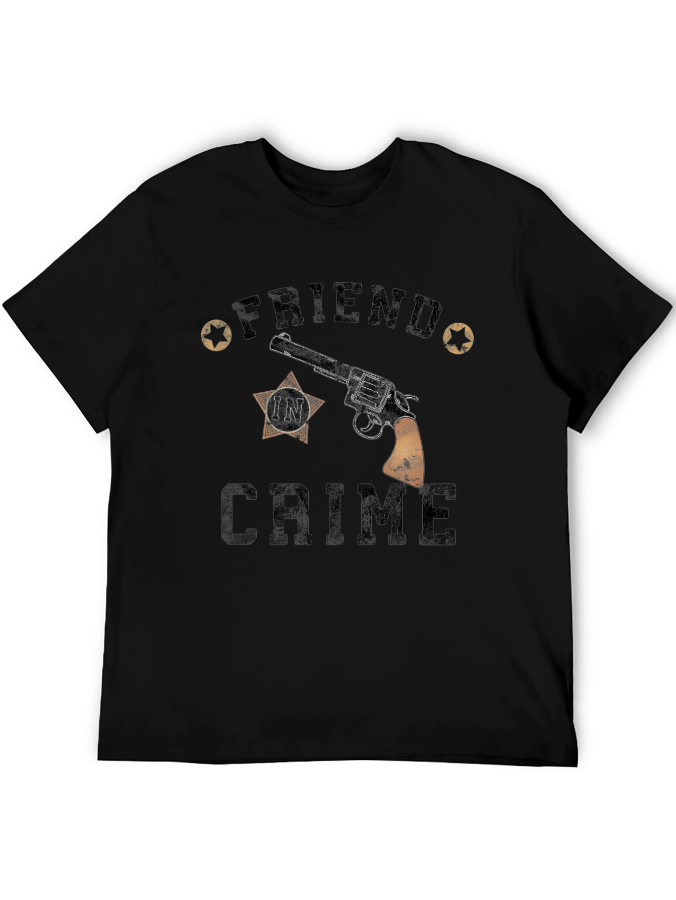 Friend In Crime T-Shirt - Gun Graphic Tee