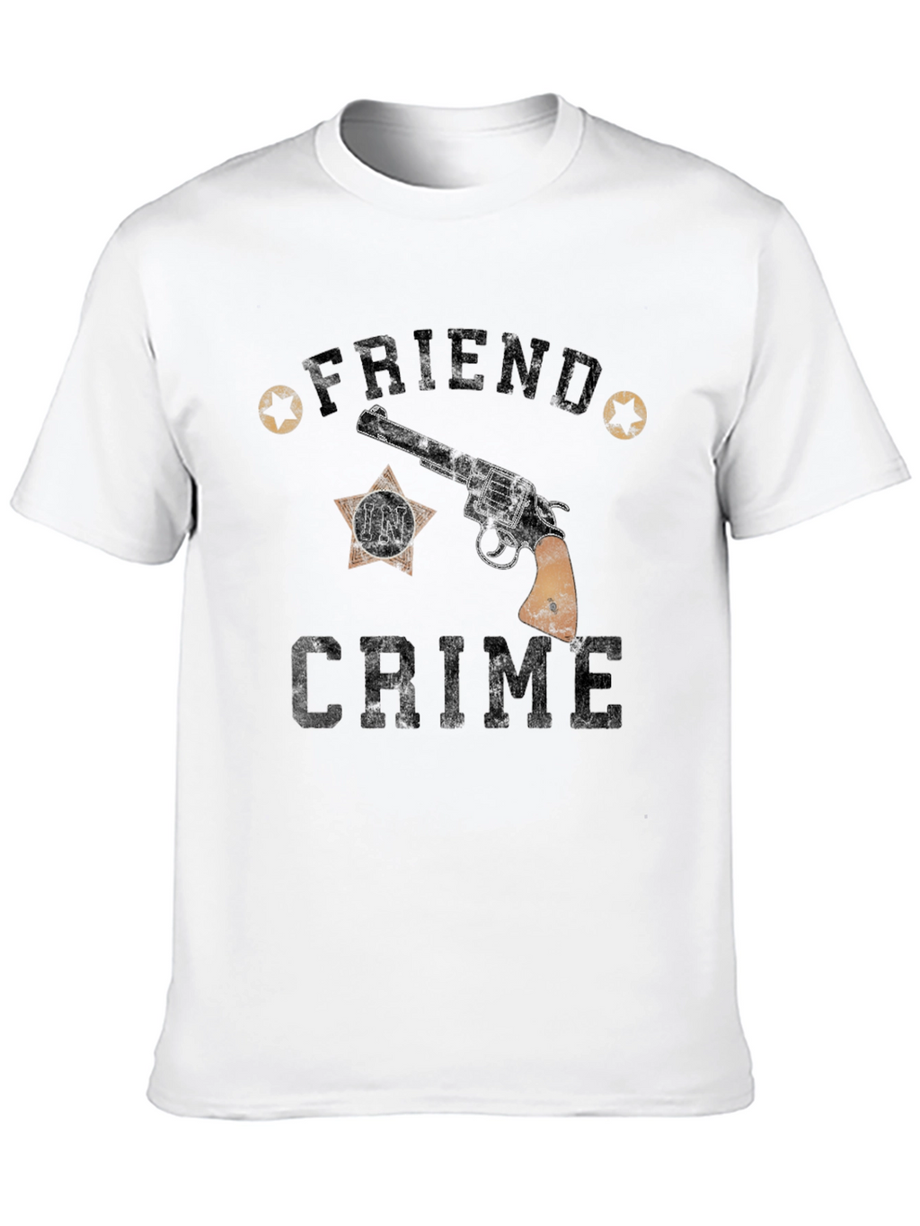 Friend In Crime T-Shirt - Gun Graphic Tee