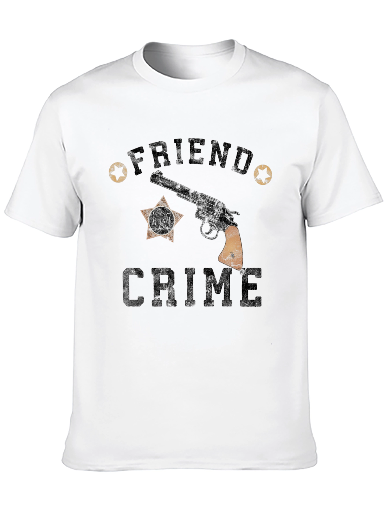 Friend In Crime T-Shirt - Gun Graphic Tee